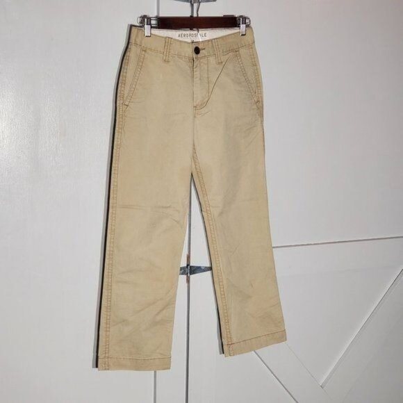 AEROPOSTALE CASUAL PANT LIGHT KHAKI STRAIGHT LEG INSEAM 26" SIZE 27/28 - Picture 1 of 5